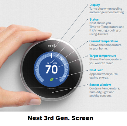 Nest  Smart Thermostat Screen