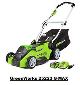 GreenWorks 25223 G-MAX Cordless Lawn Mower