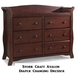 Stork Craft Avalon Diaper Changing Dresser