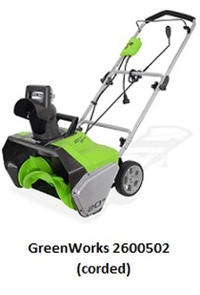 GreenWorks Snow Blower 2600502