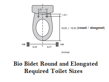 Bio Bidet BB-600 Measurments