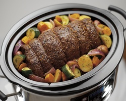 Food cooked in Hamilton Beach slow cooker.