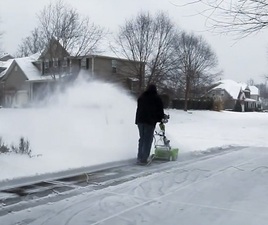 GreenWorks Snow Blower in Action!