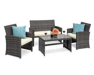 Best Choice Products 4-Piece Outdoor Patio Furniture Set
