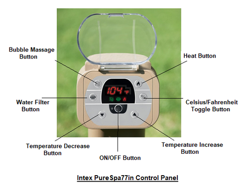 Intex 77in PureSpa Control Panel
