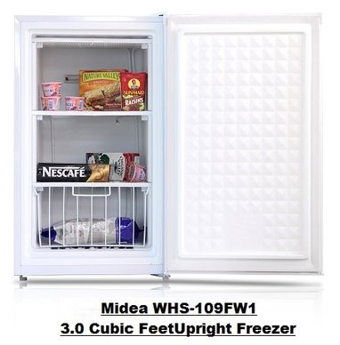 Midea WHS-109FW1 3.0 Cubic Feet  Upright Freezer