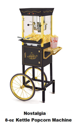 Nostalgia Electric CCP510 6-oz Kettle Popcorn Machine With Cart
