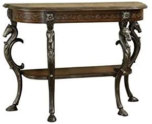 Powell Masterpiece Floral Demilune Console Table
