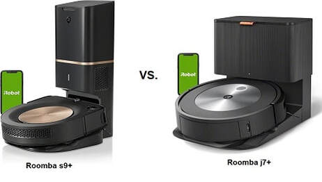 Comparing iRobot Roomba s9+ and j7+
